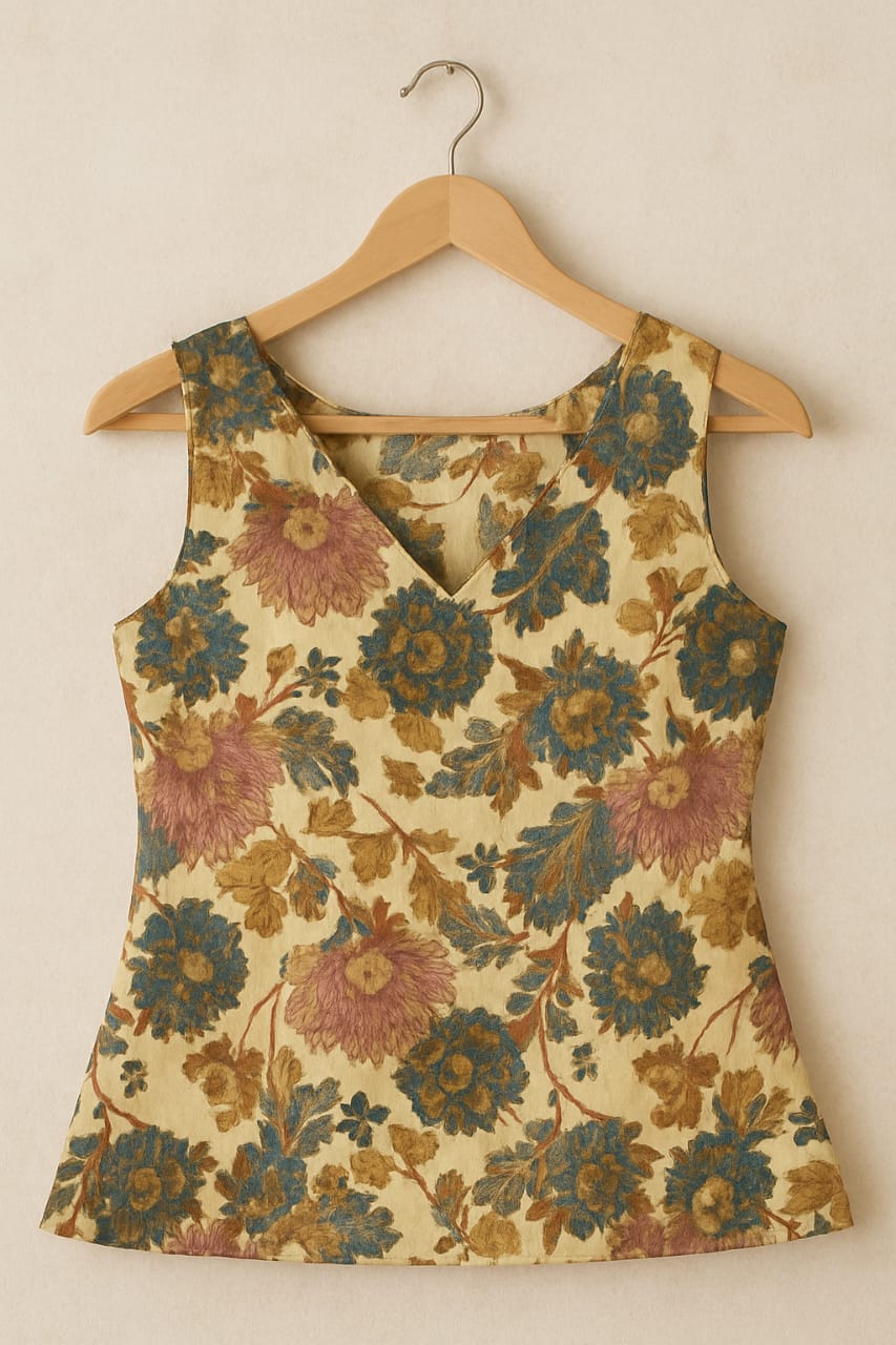 short sleeveless top