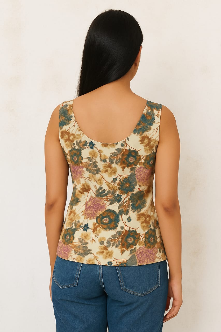 short sleeveless top