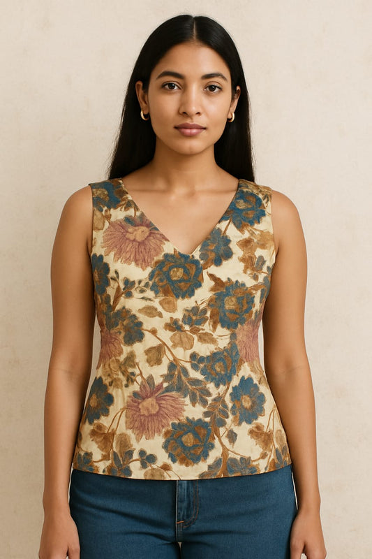 short sleeveless top